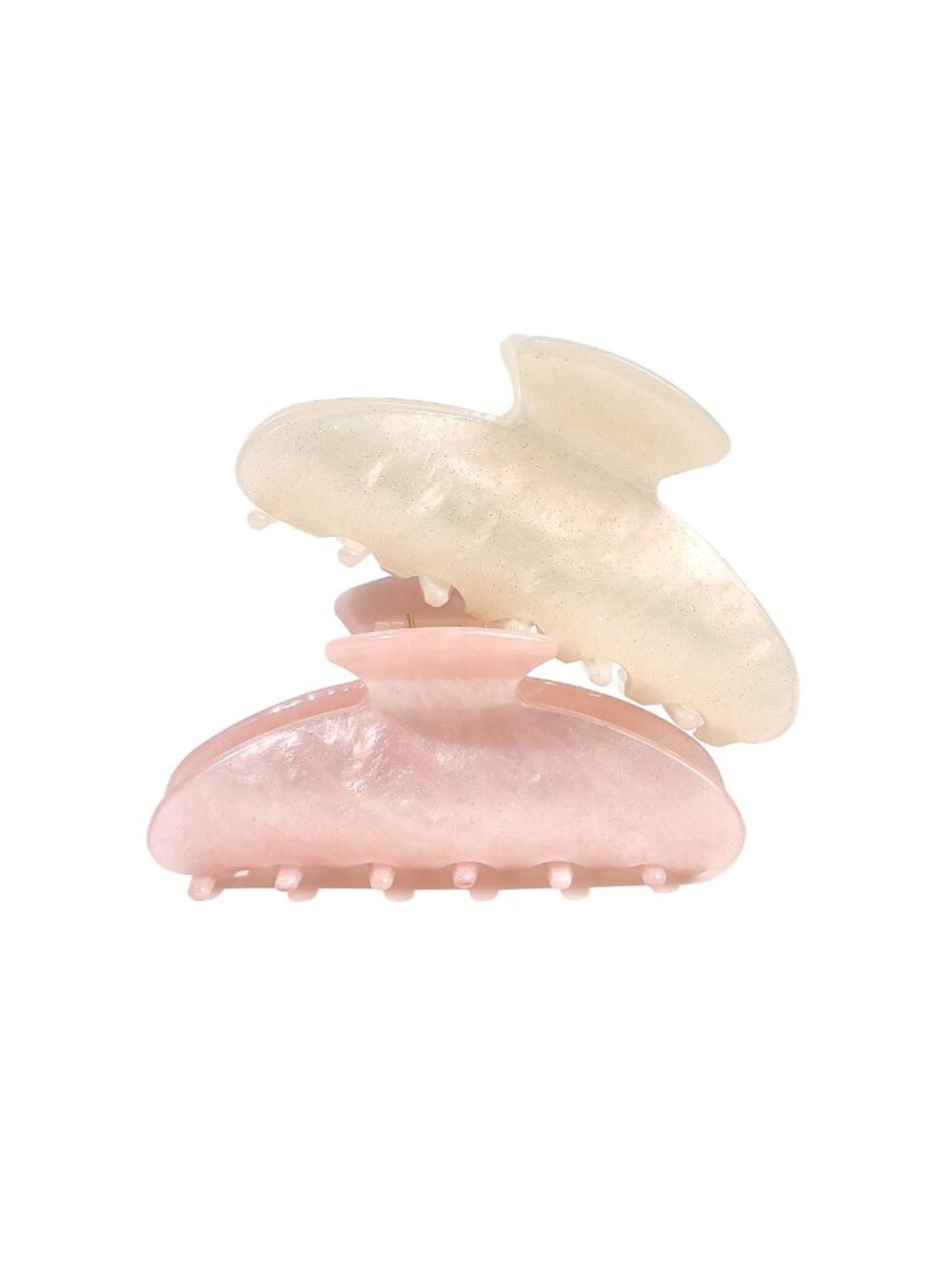 2 Pc Glitter Acetate Hair Claw Clips Strong Hold Non Slip 3.5 In